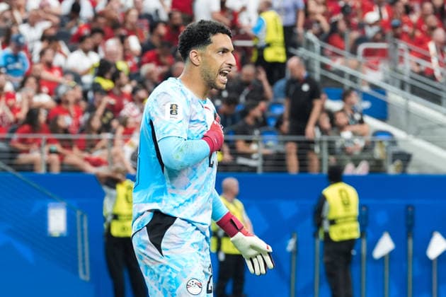 Mostafa Shobeir of Egypt reacts during a FIFA Men’s World Cup 2026 round of 32 football match between Australia and Egypt at Dallas Stadium, in Arlington on July 03 2026 (Photo by LVDIDI SPP)  Copyright: xLVDIDI SPPx Sportspressphoto_SPR184058