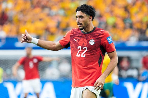 Omar Marmoush of Egypt gestures during a FIFA Men’s World Cup 2026 round of 32 football match between Australia and Egypt at Dallas Stadium, in Arlington on July 03 2026 (Photo by LVDIDI SPP)  Copyright: xLVDIDI SPPx Sportspressphoto_SPR184064
