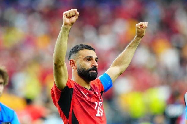 Australia v Egypt - FIFA World Cup, WM, Weltmeisterschaft, Fussball 2026 - Round of 32 ARLINGTON, USA - JULY 03: Mohamed Salah of Egypt celebrates after winning at the shoot-out of the 2026 FIFA World Cup Round of 32 match between Australia and Egypt at Dallas Stadium in Arlington, Texas, United States on July 03, 2026. Evrim Aydin Anadolu Texas United States. Editorial use only. Please get in touch for any other usage.  Copyright: x2026xAnadoluxEvrimxAydinx