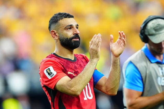 Australia v Egypt - FIFA World Cup, WM, Weltmeisterschaft, Fussball 2026 - Round of 32 ARLINGTON, USA - JULY 03: Mohamed Salah of Egypt celebrates after winning at the shoot-out of the 2026 FIFA World Cup Round of 32 match between Australia and Egypt at Dallas Stadium in Arlington, Texas, United States on July 03, 2026. Evrim Aydin Anadolu Texas United States. Editorial use only. Please get in touch for any other usage.  Copyright: x2026xAnadoluxEvrimxAydinx