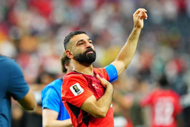 Australia v Egypt - FIFA World Cup, WM, Weltmeisterschaft, Fussball 2026 - Round of 32 ARLINGTON, USA - JULY 03: Mohamed Salah of Egypt celebrates after winning at the shoot-out of the 2026 FIFA World Cup Round of 32 match between Australia and Egypt at Dallas Stadium in Arlington, Texas, United States on July 03, 2026. Evrim Aydin Anadolu Texas United States. Editorial use only. Please get in touch for any other usage.  Copyright: x2026xAnadoluxEvrimxAydinx