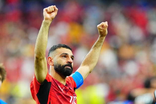 Australia v Egypt - FIFA World Cup, WM, Weltmeisterschaft, Fussball 2026 - Round of 32 ARLINGTON, USA - JULY 03: Mohamed Salah of Egypt celebrates after winning at the shoot-out of the 2026 FIFA World Cup Round of 32 match between Australia and Egypt at Dallas Stadium in Arlington, Texas, United States on July 03, 2026. Evrim Aydin Anadolu Texas United States. Editorial use only. Please get in touch for any other usage.  Copyright: x2026xAnadoluxEvrimxAydinx
