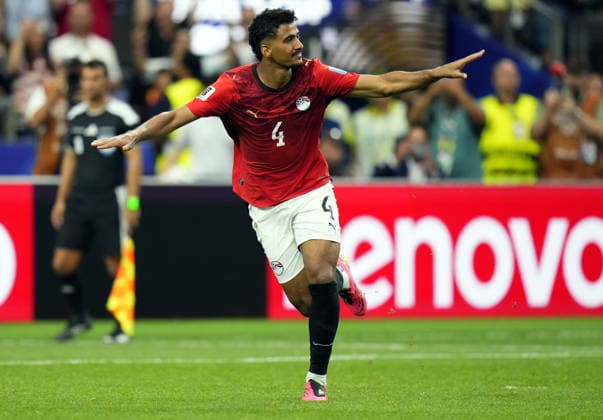 FIFA World Cup, WM, Weltmeisterschaft, Fussball 2026 - Round of 32 - Australia vs Egypt Hossam Abdelmaguid of Egypt celebrates after scoring the decisive penalty during the penalty shootout during the FIFA World Cup 2026 Round of 32 match Australia against Egypt, in Dallas, USA, 03 July 2026. DALLAS United States  Copyright: xJEFFREYxMCWHORTERx