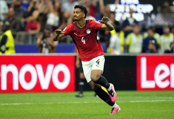 FIFA World Cup, WM, Weltmeisterschaft, Fussball 2026 - Round of 32 - Australia vs Egypt Hossam Abdelmaguid of Egypt celebrates after scoring the decisive penalty during the penalty shootout during the FIFA World Cup 2026 Round of 32 match Australia against Egypt, in Dallas, USA, 03 July 2026. DALLAS United States  Copyright: xJEFFREYxMCWHORTERx
