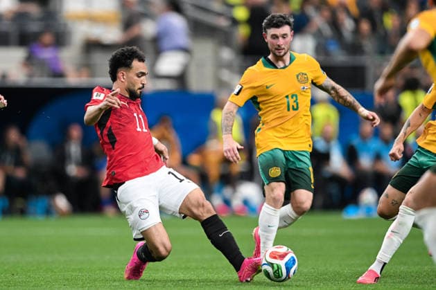 Mostafa Ziko of Egypt passes the ball during a FIFA Men’s World Cup 2026 round of 32 football match between Australia and Egypt at Dallas Stadium, in Arlington on July 03 2026 (Photo by Nayra Halm SPP)  Copyright: xNayraxHalm SPPx Sportspressphoto_SPR184116