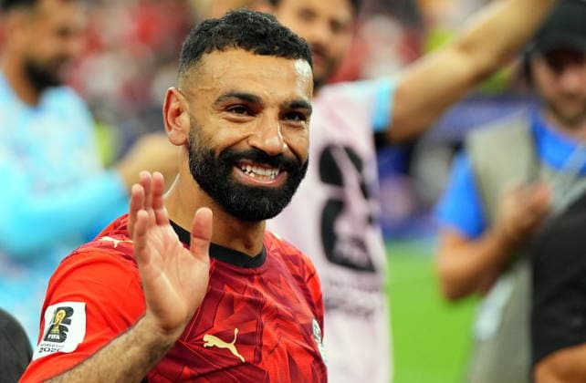 FIFA World Cup, WM, Weltmeisterschaft, Fussball 2026 - Round of 32 - Australia vs Egypt Mohamed Salah of Egypt celebrates after winning the FIFA World Cup 2026 Round of 32 match Australia against Egypt, in Dallas, USA, 03 July 2026. DALLAS United States  Copyright: xJEFFREYxMCWHORTERx