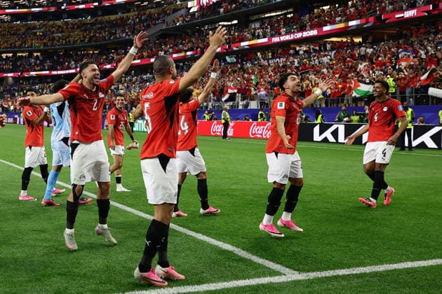 FIFA World Cup, WM, Weltmeisterschaft, Fussball 2026 - Round of 32 - Australia vs Egypt Players of Egypt celebrate after winning the FIFA World Cup 2026 Round of 32 match Australia against Egypt, in Dallas, USA, 03 July 2026. DALLAS United States  Copyright: xCHRISTOPHERxNEUNDORFx