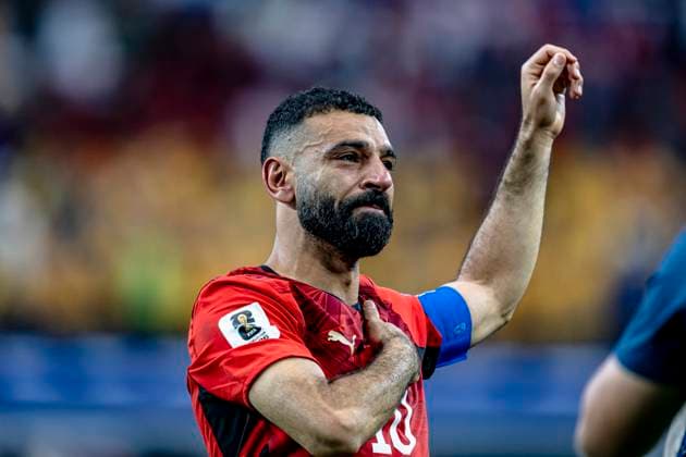 DALLAS - Mohamed Salah of Egypt in tears after the victory during the 2026 World Cup match between Australia and Egypt at Dallas Stadium on July 3, 2026, in Dallas, United States. (Photo by Stefan Koops EYE4IMAGES DeFodi Images) - *** DALLAS Mohamed Salah of Egypt in tears after the victory during the 2026 World Cup match between Australia and Egypt at Dallas Stadium on July 3, 2026, in Dallas, United States. Photo by Stefan Koops, EYE4IMAGES, DeFodi Images