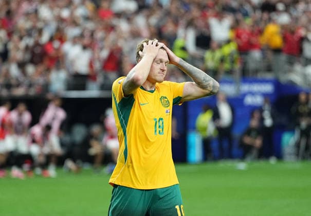 Harry Souttar (Australia) during Australia and Egypt, Round of 32 FIFA World Cup, WM, Weltmeisterschaft, Fussball 2026, Dallas Stadium, Arlington, United States on July 3, 2026. Thor Wegner DeFodi Images. (Photo by DeFodi Images) - *** Harry Souttar of Australia during the Australia vs. Egypt match in the Round of 32 of the 2026 FIFA World Cup at Dallas Stadium in Arlington, United States, on July 3, 2026. Photo by DeFodi Images (Thor Wegner)