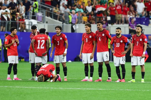 Egypt during the Penalty shoot out during the FIFA World Cup, WM, Weltmeisterschaft, Fussball 2026 last 32 match between Australia and Egypt at AT&T Stadium, Dallas, USA on 3 July 2026. Copyright: xPeterxDovganx 45210046