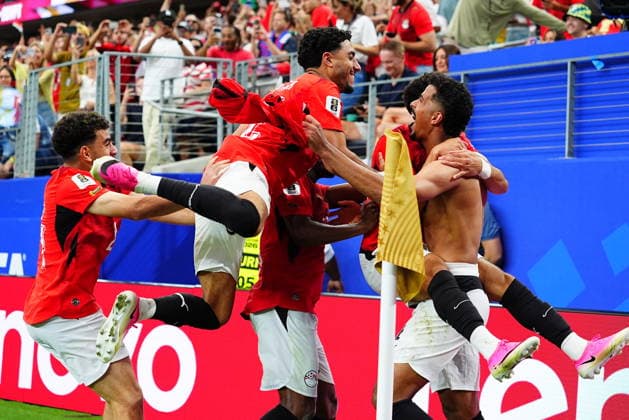 Australia v Egypt - FIFA World Cup, WM, Weltmeisterschaft, Fussball 2026 - Round of 32 ARLINGTON, USA - JULY 03: Players of Egypt celebrate after winning at the shoot-out of the 2026 FIFA World Cup Round of 32 match between Australia and Egypt at Dallas Stadium in Arlington, Texas, United States on July 03, 2026. Evrim Aydin Anadolu Texas United States. Editorial use only. Please get in touch for any other usage.  Copyright: x2026xAnadoluxEvrimxAydinx