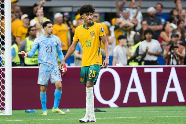 Lucas Herrington of Australia misses his team s fourth penalty in the shootout during a FIFA Men’s World Cup 2026 round of 32 football match between Australia and Egypt at Dallas Stadium, in Arlington on July 03 2026 (Photo by Leo Barrilari SPP)  Copyright: xLeoxBarrilari SPPx Sportspressphoto_SPR184186