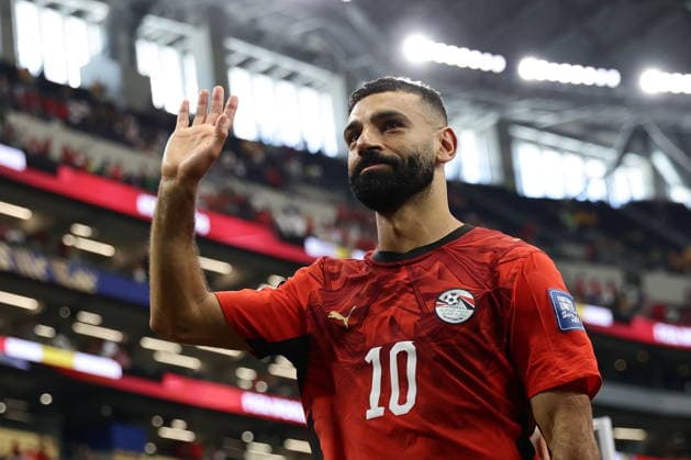 FIFA World Cup, WM, Weltmeisterschaft, Fussball 2026 - Round of 32 - Australia vs Egypt Mohamed Salah of Egypt celebrates after winning the FIFA World Cup 2026 Round of 32 match Australia against Egypt, in Dallas, USA, 03 July 2026. DALLAS United States  Copyright: xCHRISTOPHERxNEUNDORFx