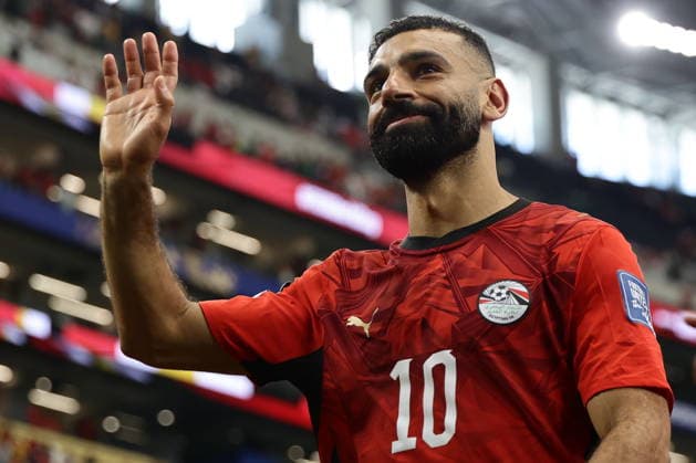 FIFA World Cup, WM, Weltmeisterschaft, Fussball 2026 - Round of 32 - Australia vs Egypt Mohamed Salah of Egypt celebrates after winning the FIFA World Cup 2026 Round of 32 match Australia against Egypt, in Dallas, USA, 03 July 2026. DALLAS United States  Copyright: xCHRISTOPHERxNEUNDORFx