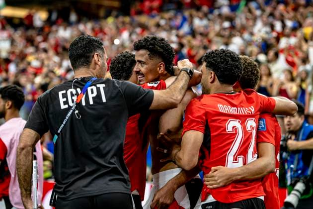DALLAS - Hossam Abdelmaguid of Egypt scored the winning penalty during the 2026 World Cup match between Australia and Egypt at Dallas Stadium on July 3, 2026, in Dallas, United States. (Photo by Stefan Koops EYE4IMAGES DeFodi Images) - *** DALLAS Hossam Abdelmaguid of Egypt scored the winning penalty kick during the 2026 World Cup match between Australia and Egypt at Dallas Stadium on July 3, 2026, in Dallas, United States. Photo by Stefan Koops, EYE4IMAGES, DeFodi Images