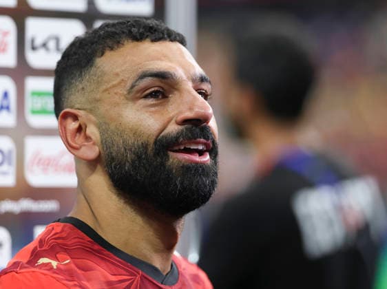 (260704) -- DALLAS, July 4, 2026 -- Mohamed Salah of Egypt reacts after the round of 32 match between Australia and Egypt at the 2026 FIFA World Cup, WM, Weltmeisterschaft, Fussball at Dallas Stadium in Dallas, the United States, July 3, 2026. ) (SP)U.S.-DALLAS-FOOTBALL-FIFA WORLD CUP-ROUND OF 32-AUS VS EGY LixYing 