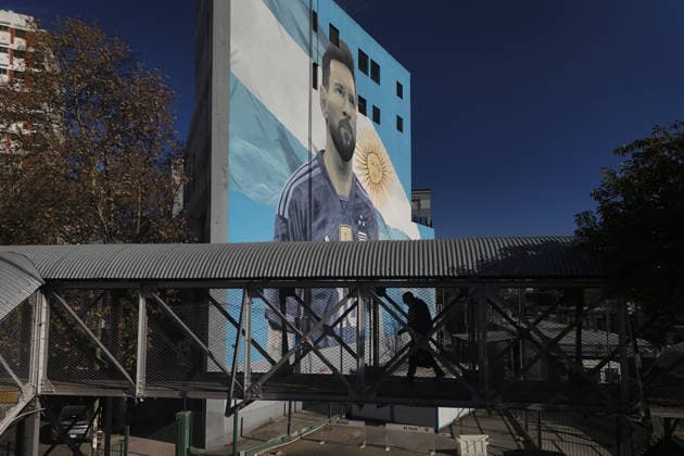 Murals across Buenos Aires depict football legends Diego Maradona and Messi BUENOS AIRES, ARGENTINA – JULY 3: A mural depicting football legend Lionel Messi is seen in Buenos Aires, Argentina, on July 3, 2026. Buenos Aires is home to dozens of murals depicting football legends Lionel Messi and Diego Maradona, turning the city s streets into an open-air gallery. Neighborhoods including La Paternal, San Telmo, Palermo, La Boca, and Villa del Parque feature vibrant street art paying tribute to Argentina s two greatest football icons. The city s football culture also extends beyond the murals, with fans dressed as Messi and Maradona and shops displaying merchandise dedicated to both players. Matias Baglietto Anadolu Buenos Aires Argentina. Editorial use only. Please get in touch for any other usage.  Copyright: x2026xAnadoluxMatiasxBagliettox