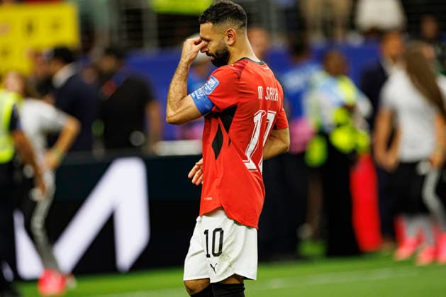 Mohamed Salah seen celebrating after winning penalty shootout during FIFA World Cup, WM, Weltmeisterschaft, Fussball 2026 game between national teams of Australia and Egypt (Grzegorz Wajda Ball Raw Images) Arlington Dallas Stadium USA Copyright: xGrzegorzxWajdax grzegorzwajda_australia_egypt_2526_7-13