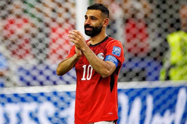Mohamed Salah seen celebrating with tears after winning penalty shootout during FIFA World Cup, WM, Weltmeisterschaft, Fussball 2026 game between national teams of Australia and Egypt (Grzegorz Wajda Ball Raw Images) Arlington Dallas Stadium USA Copyright: xGrzegorzxWajdax grzegorzwajda_australia_egypt_2526_7-15