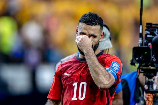 DALLAS - Mohamed Salah of Egypt in tears after the victory over Australia during the 2026 World Cup match between Australia and Egypt at Dallas Stadium on July 3, 2026, in Dallas, United States. (Photo by Stefan Koops EYE4IMAGES DeFodi Images) - *** DALLAS: Mohamed Salah of Egypt in tears after the victory over Australia during the 2026 World Cup match between Australia and Egypt at Dallas Stadium on July 3, 2026, in Dallas, United States. Photo by Stefan Koops, EYE4IMAGES, DeFodi Images