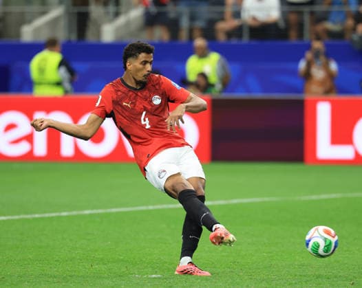ARLINGTON, TEXAS - JULY 3: Hossam Abdelmaguid of Egypt scores in the penalty shoot out to win the the FIFA World Cup, WM, Weltmeisterschaft, Fussball 2026 Round Of 32 match between Australia and Egypt at Dallas Stadium on July 3, 2026 in Arlington, United States.  Copyright: xMBxMediax