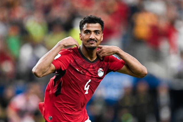 Hossam Abdelmaguid of Egypt celebrates scoring in penalty kicks and winning the FIFA Men’s World Cup 2026 round of 32 football match between Australia and Egypt at Dallas Stadium, in Arlington on July 03 2026 (Photo by Nayra Halm SPP)  Copyright: xNayraxHalm SPPx Sportspressphoto_SPR184197