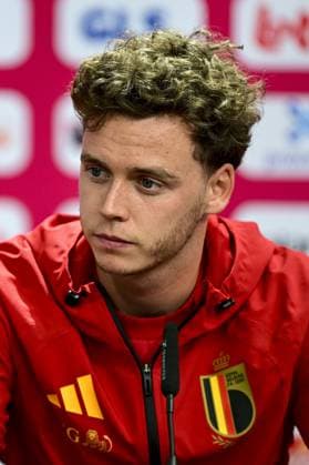 Belgium s Maxim De Cuyper pictured during a press moment of Belgian national soccer team Red Devils, on Friday 03 July 2026 in their base camp, home of the Seattle Sounders, Renton, Seattle, USA. The Rode Duivels - Diables Rouges qualified for the knockout stage of the 2026 FIFA World Cup, WM, Weltmeisterschaft, Fussball where they ll meet USA in the round of 16 on July 7th. DIRKxWAEM  x180284592x