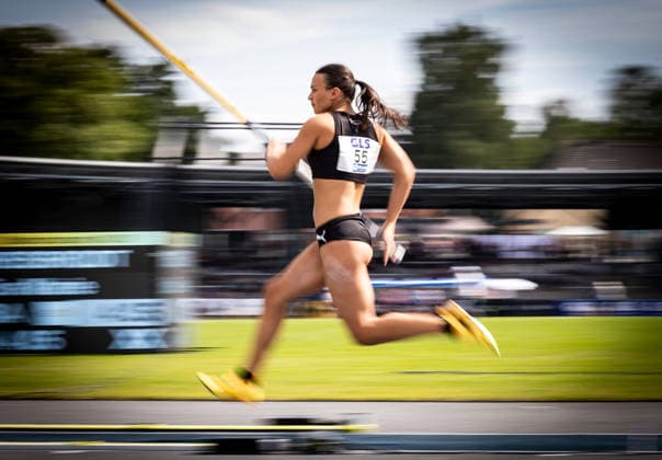 Deutsche Meisterschaften U23 U18; Bochum-Wattenscheid, 03.07.2026 Eva Marie Weisbrodt (MTG Mannheim) im Stabhochsprung der Weiblichen Jugend U18; Deutsche Meisterschaften U23 U18 am 03.07.2026 im Lohrheidestadion in Bochum-Wattenscheid (Nordrhein-Westfalen). *** German U23 and U18 Championships, Bochum-Wattenscheid, July 3, 2026: Eva Marie Weisbrodt of MTG Mannheim in the U18 girls’ pole vault at the German U23 and U18 Championships on July 3, 2026, at Lohrheidestadion in Bochum-Wattenscheid, North Rhine-Westphalia Copyright: xBEAUTIFULxSPORTS R.xSchmittx