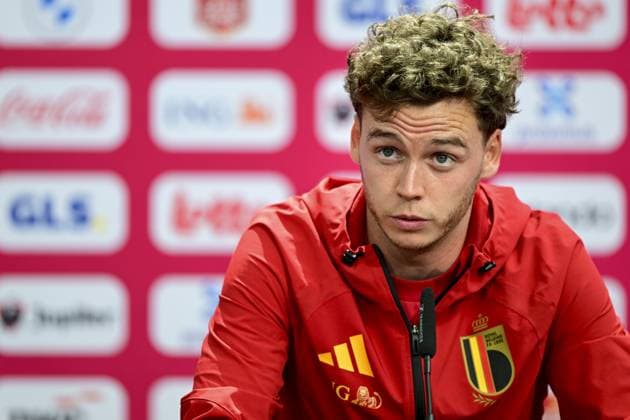 Belgium s Maxim De Cuyper pictured during a press moment of Belgian national soccer team Red Devils, on Friday 03 July 2026 in their base camp, home of the Seattle Sounders, Renton, Seattle, USA. The Rode Duivels - Diables Rouges qualified for the knockout stage of the 2026 FIFA World Cup, WM, Weltmeisterschaft, Fussball where they ll meet USA in the round of 16 on July 7th. DIRKxWAEM  x180284819x