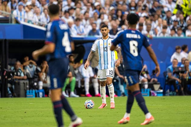 260704 Cristian Romero of Argentina during the FIFA World Cup, WM, Weltmeisterschaft, Fussball 2026 round of 32 football match between Argentina and Cabo Verde on July 4, 2026 in Miami. Photo: Jon Olav Nesvold BILDBYRAN COP 217 JE0139 fotboll football soccer fotball vm fotbolls-vm fotball-vm fotbolls-vm 2026 fifa world cup 2026 sextondelsfinal round of 32 23 bbeng *** July 4, 2026: Cristian Romero of Argentina during the FIFA World Cup 2026 Round of 32 soccer match between Argentina and Cape Verde on July 4, 2026 in Miami. Photo by Jon Olav Nesvold, BILDBYRAN COP 217 JE0139 soccer football fotball World Cup soccer World Cup 2026 FIFA World Cup 2026 round of 32 23 bbeng  Copyright: JONxOLAVxNESVOLD BB260704JE017