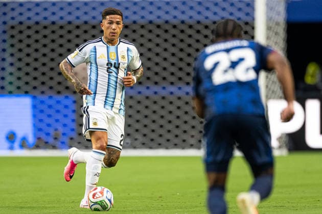 260704 Enzo Fernandez of Argentina during the FIFA World Cup, WM, Weltmeisterschaft, Fussball 2026 round of 32 football match between Argentina and Cabo Verde on July 4, 2026 in Miami. Photo: Jon Olav Nesvold BILDBYRAN COP 217 JE0139 fotboll football soccer fotball vm fotbolls-vm fotball-vm fotbolls-vm 2026 fifa world cup 2026 sextondelsfinal round of 32 23 bbeng *** July 4, 2026: Enzo Fernández of Argentina during the FIFA World Cup 2026 Round of 32 soccer match between Argentina and Cape Verde on July 4, 2026 in Miami. Photo by Jon Olav Nesvold, BILDBYRAN COP 217 JE0139 soccer football fotball World Cup soccer World Cup 2026 FIFA World Cup 2026 round of 32 23 bbeng  Copyright: JONxOLAVxNESVOLD BB260704JE018