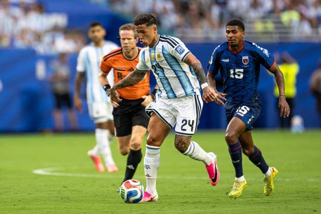 260704 Enzo Fernandez of Argentina during the FIFA World Cup, WM, Weltmeisterschaft, Fussball 2026 round of 32 football match between Argentina and Cabo Verde on July 4, 2026 in Miami. Photo: Jon Olav Nesvold BILDBYRAN COP 217 JE0139 fotboll football soccer fotball vm fotbolls-vm fotball-vm fotbolls-vm 2026 fifa world cup 2026 sextondelsfinal round of 32 23 bbeng *** July 4, 2026: Enzo Fernández of Argentina during the FIFA World Cup 2026 Round of 32 soccer match between Argentina and Cape Verde on July 4, 2026 in Miami. Photo by Jon Olav Nesvold, BILDBYRAN COP 217 JE0139 soccer football fotball World Cup soccer World Cup 2026 FIFA World Cup 2026 round of 32 23 bbeng  Copyright: JONxOLAVxNESVOLD BB260704JE019