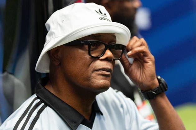 July 3, 2026, Arlington, Texas, USA: American actor SAMUEL L JACKSON attends the 2026 FIFA World Cup, WM, Weltmeisterschaft, Fussball round of 32 match between Egypt and Australia at Dallas Stadium in Arlington, Texas. World Cup 2026: Round Of 32: Egypt Vs. Australia  - ZUMAh193 20260703_zsp_h193_041 Copyright: xDanielxMcGregor-Huyerx