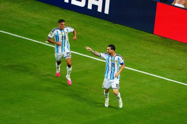 Lionel Messi of Argentina celebrates his goal Argentina v Cape Verde, 2026 FIFA World Cup, WM, Weltmeisterschaft, Fussball Round of 32, Football, Miami Stadium, Miami, Florida, USA - 03 Jul 2026Miami Miami Stadium Florida (FL) United States of America  Copyright: xJavierxGarcia Shutterstockx 16975460au