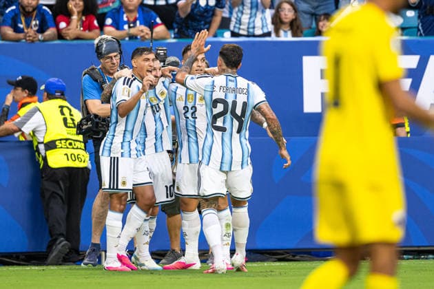 260704 Lionel Messi of Argentina celebrates after scoring 1-0 during the FIFA World Cup, WM, Weltmeisterschaft, Fussball 2026 round of 32 football match between Argentina and Cabo Verde on July 4, 2026 in Miami. Photo: Jon Olav Nesvold BILDBYRAN COP 217 JE0139 fotboll football soccer fotball vm fotbolls-vm fotball-vm fotbolls-vm 2026 fifa world cup 2026 sextondelsfinal round of 32 23 bbeng jubel *** July 4, 2026: Lionel Messi of Argentina celebrates after scoring 1-0 during the FIFA World Cup 2026 Round of 32 soccer match between Argentina and Cape Verde on July 4, 2026 in Miami. Photo by Jon Olav Nesvold. BILDBYRAN COP 217 JE0139 soccer football fotball World Cup soccer World Cup 2026 FIFA World Cup 2026 Round of 32 23 bbeng celebration  Copyright: JONxOLAVxNESVOLD BB260704JE048