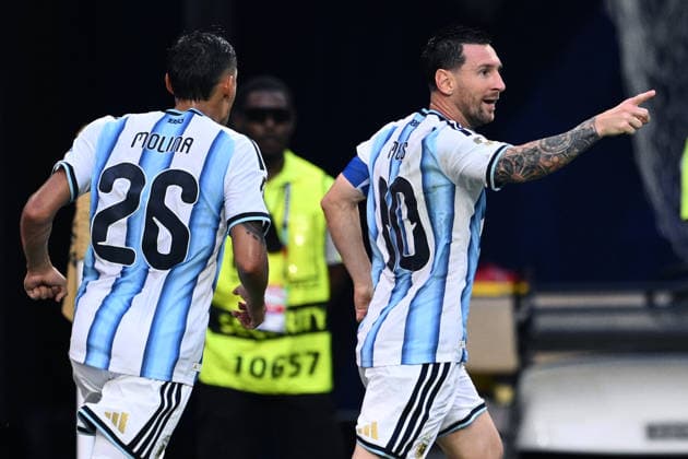 Mg Miami (Stati Uniti) 04 07 2026 - Mondiali di Calcio 2026 Argentina-Capo Verde foto Matteo Gribaudi Image nella foto: esultanza gol Lionel Messi 