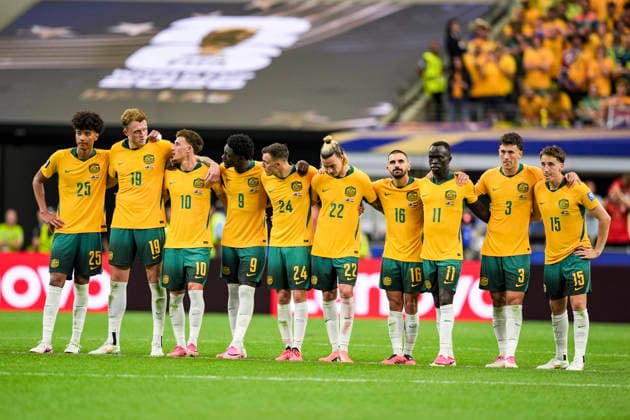 Australian players watch a penalty shootout during a match between Australia and Egypt at the 2026 World Cup, held at Dallas Stadium in Dallas, United States. Richard Callis Fotoarena (Richard Callis SPP)  Copyright: xRichardxCallisx xSPPx spp-en-RiCa-2978517