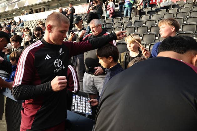 All Blacks Captains Run Anton Segner during the All Blacks Captains Run at One New Zealand Stadium in Christchurch, New Zealand on Friday July 03, 2026. Christchurch One New Zealand Stadium Canterbury New Zealand Copyright: xAaronxGillionsx 20260703CapRun_082