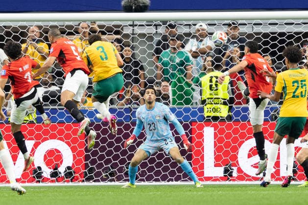 July 3, 2026, Arlington, Texas, USA: Egypt defender MOHAMED HANY (3) (not pictured) scores an own goal during the 2026 FIFA World Cup, WM, Weltmeisterschaft, Fussball round of 32 match between Egypt and Australia at Dallas Stadium in Arlington, Texas. Egypt defeated Australia, 4-2 in penalty kicks. World Cup 2026: R32: Egypt 1:1 P 4:2 Australia  - ZUMAh193 20260703_zsp_h193_102 Copyright: xDanielxMcGregor-Huyerx