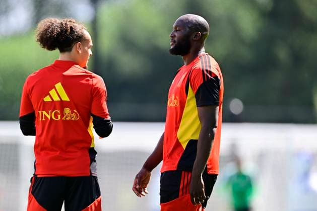 Belgian national football team - FIFA World Cup, WM, Weltmeisterschaft, Fussball 2026 - media activities 03 07 2026 RENTON, UNITED STATES OF AMERICA - JULY 03 : Theate Arthur defender of Belgium and Lukaku Romelu forward of Belgium pictured during a training session of the Belgian national football team during the FIFA World Cup 2026 on July 3, 2026 in Renton, United States of America, 03 07 2026 Renton United States of America  Copyright: xJanxDexMeuleneirx
