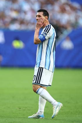 FIFA World Cup, WM, Weltmeisterschaft, Fussball 2026: Argentina v Cape Verde MIAMI, USA - 3rd July 2026: Lionel Messi of Argentina reacts during the FIFA World Cup 2026 Round of 32 match between Argentina and Cape Verde at Miami Stadium Miami Miami Stadium United States of America Copyright: xCraigxMercerx xPeakxActionxPhotosx