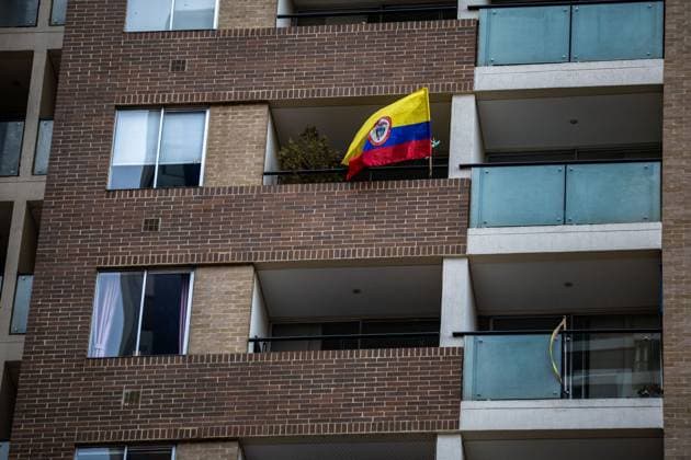 Bogota before World Cup Football Match BOGOTÃ, COLOMBIA JULY 03, 2026: Scene from the streets of Bogota a few hours before the eliminatory World Cup football match: Colombia VS Ghana. Bogota Colombia Copyright: x xAntonioxCasciox xJNAxPressx
