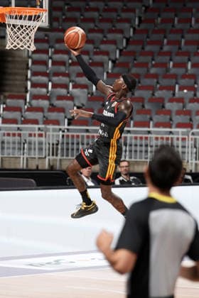 Basketball, Israel, Germany, RÄ«ga, Latvia, 03.07.2026, basketball Dennis Schroder of Germany in action during FIBA 2027 World Cup European qualifiers Group A game between Israel and Germany national basketball teams In Riga, Latvia, 03.07.2026. Photo: Roman Koksarov (RKF) RÄ«ga Latvia Copyright: xRomanxKoksarovx basketISR-GER20260703rk300.JPG