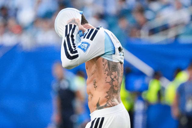 Rodrigo De Paul of Argentina reacts during a FIFA Men’s World Cup 2026 round of 32 football match between Argentina and Cape Verde at Miami Stadium, in Miami Gardens July 03 2026 (Photo by Alexandra Fechete SPP)  Copyright: xAlexandraxFechete SPPx Sportspressphoto_SPR184412