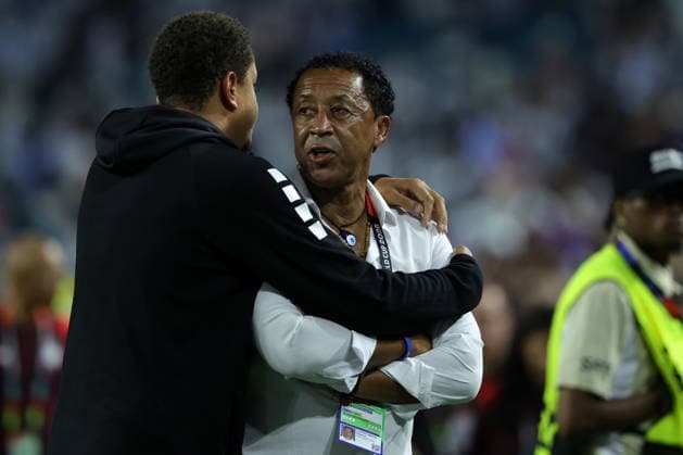 FIFA World Cup, WM, Weltmeisterschaft, Fussball 2026 - Round of 32 - Argentina vs Cape Verde Cape Verde s head coach Bubista looks on after losing the FIFA World Cup 2026 Round of 32 match Argentina against Cape Verde, in Miami, Florida, USA, 03 July 2026. MIAMI United States  Copyright: xCRISTOBALxHERRERA-ULASHKEVICHx