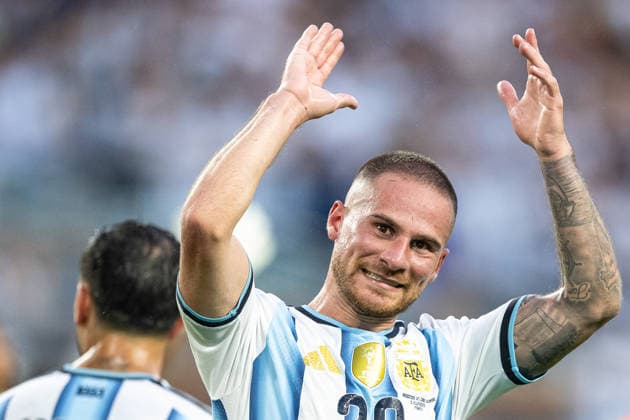 260704 Alexis Mac Allister of Argentina during the FIFA World Cup, WM, Weltmeisterschaft, Fussball 2026 round of 32 football match between Argentina and Cabo Verde on July 4, 2026 in Miami. Photo: Jon Olav Nesvold BILDBYRAN COP 217 JE0139 fotboll football soccer fotball vm fotbolls-vm fotball-vm fotbolls-vm 2026 fifa world cup 2026 sextondelsfinal round of 32 23 bbeng *** July 4, 2026: Alexis Mac Allister of Argentina during the FIFA World Cup 2026 Round of 32 soccer match between Argentina and Cape Verde on July 4, 2026 in Miami. Photo by Jon Olav Nesvold, BILDBYRAN COP 217 JE0139 soccer football fotball World Cup soccer World Cup 2026 FIFA World Cup 2026 round of 32 23 bbeng  Copyright: JONxOLAVxNESVOLD BB260704JE112