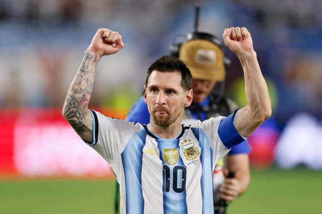 Argentina v Cabo Verde: Round of 32 - FIFA World Cup, WM, Weltmeisterschaft, Fussball 2026 Lionel Messi of Argentina celebrates after winning the FIFA World Cup 2026 Round Of 32 match between Argentina and Cabo Verde at Miami Stadium on July 3, 2026 in Miami Gardens, United States. Miami Gardens Miami Stadium FL United States Copyright: xAllstarxPicturexLibraryxLtdx