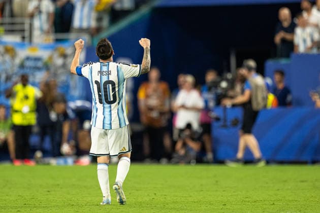 260704 Lionel Messi of Argentina celebrates after the FIFA World Cup, WM, Weltmeisterschaft, Fussball 2026 round of 32 football match between Argentina and Cabo Verde on July 4, 2026 in Miami. Photo: Jon Olav Nesvold BILDBYRAN COP 217 JE0139 fotboll football soccer fotball vm fotbolls-vm fotball-vm fotbolls-vm 2026 fifa world cup 2026 sextondelsfinal round of 32 23 bbeng jubel *** July 4, 2026: Lionel Messi of Argentina celebrates after the FIFA World Cup 2026 Round of 32 soccer match between Argentina and Cape Verde on July 4, 2026 in Miami. Photo by Jon Olav Nesvold. BILDBYRAN COP 217 JE0139 soccer football fotball World Cup soccer World Cup 2026 FIFA World Cup 2026 round of 32 23 bbeng celebration  Copyright: JONxOLAVxNESVOLD BB260704JE132