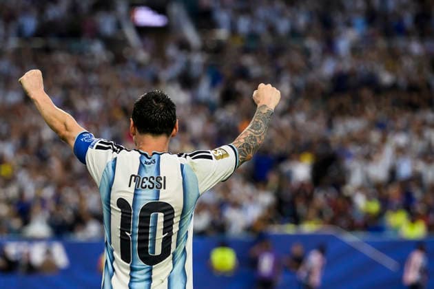 Argentina v Cabo Verde - FIFA World Cup, WM, Weltmeisterschaft, Fussball 2026 Lionel Messi of Argentina celebrates during the FIFA World Cup 2026 round of 32 football match between Argentina and Cabo Verde. Miami Gardens United States Copyright: xNicolòxCampox