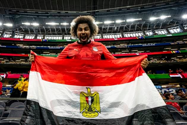 DALLAS - supporter of Egypt during the 2026 World Cup match between Australia and Egypt at Dallas Stadium on July 3, 2026, in Dallas, United States. (Photo by Stefan Koops EYE4IMAGES DeFodi Images) - *** A DALLAS supporter of Egypt during the 2026 World Cup match between Australia and Egypt at Dallas Stadium on July 3, 2026, in Dallas, United States. Photo by Stefan Koops, EYE4IMAGES, DeFodi Images
